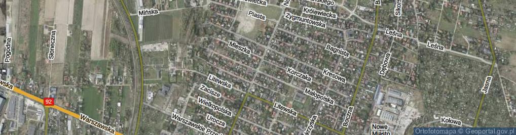 Zdjęcie satelitarne Nowy Świat ul.